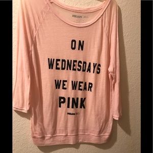Pink mean girls shirt original Y2K